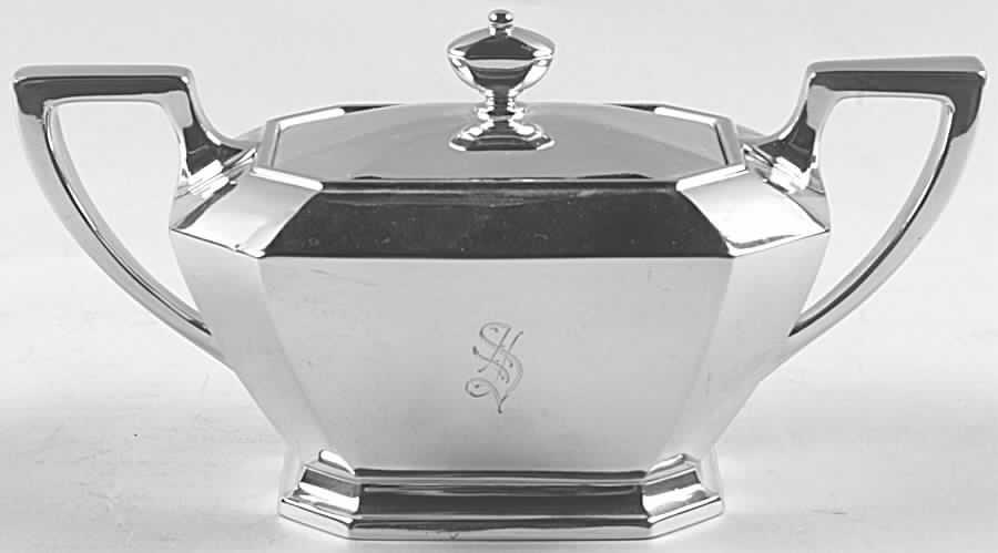 Fairfax (Sterling, Hollowware) Sugar Bowl & Lid by Durgin-1
