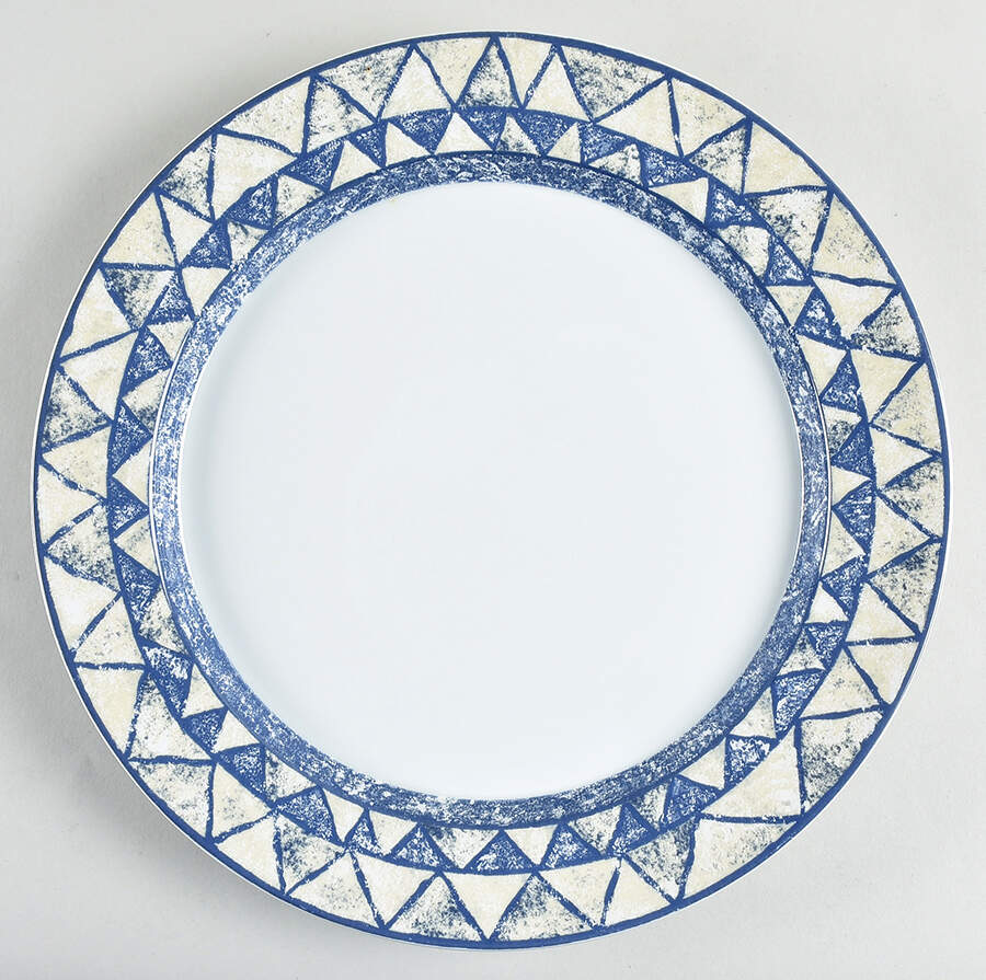 Travatine Blue 13" Chop Plate (Round Platter) by Dansk-1