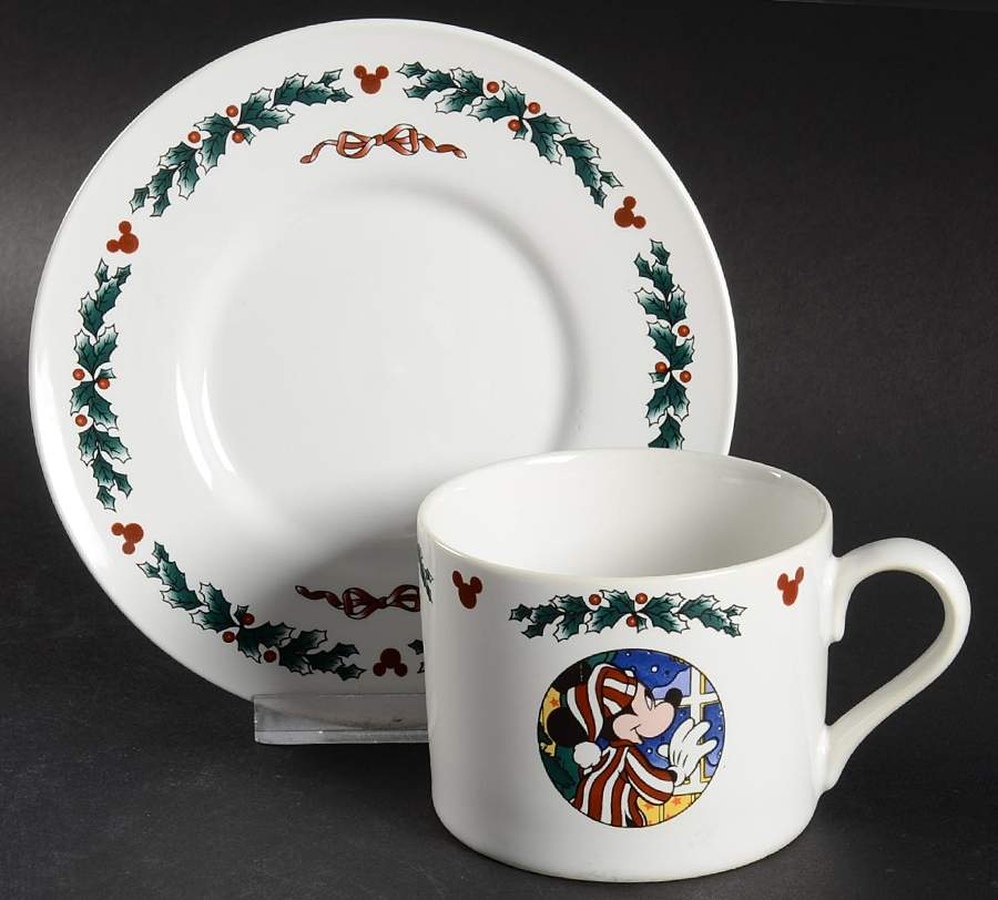 Twas The Night Before Christmas Flat Cup & Saucer Set by Disney-1