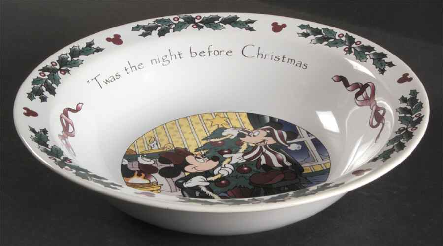 Twas The Night Before Christmas 9" Round Vegetable Bowl by Disney-1
