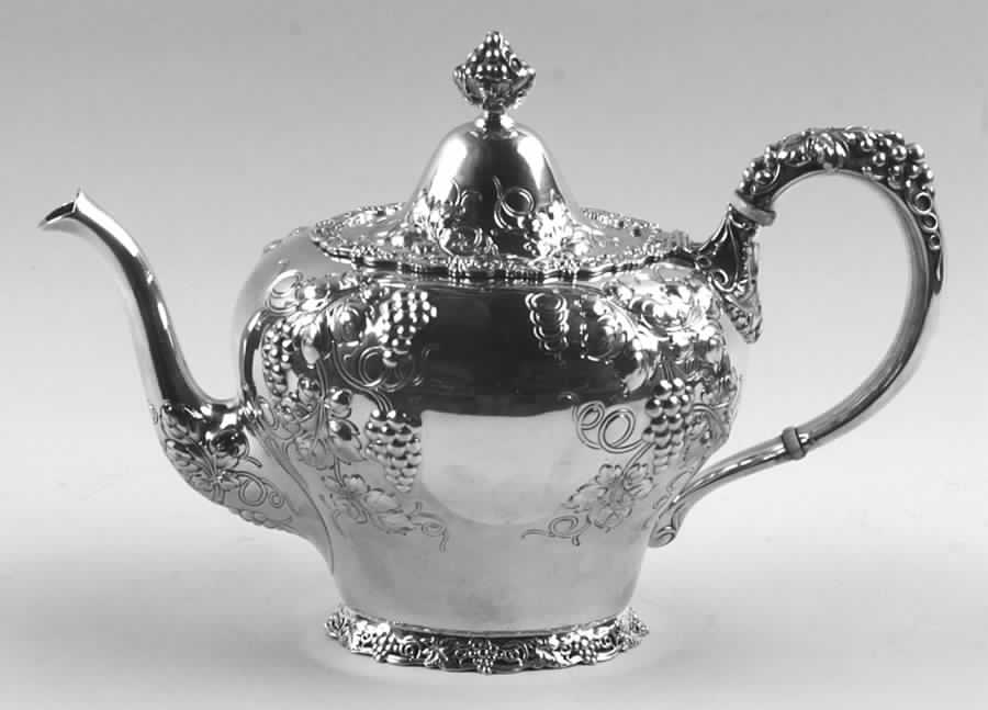 Grape (Sterling, 1895, Hollowware) Coffee Pot by Dominick & Haff-1