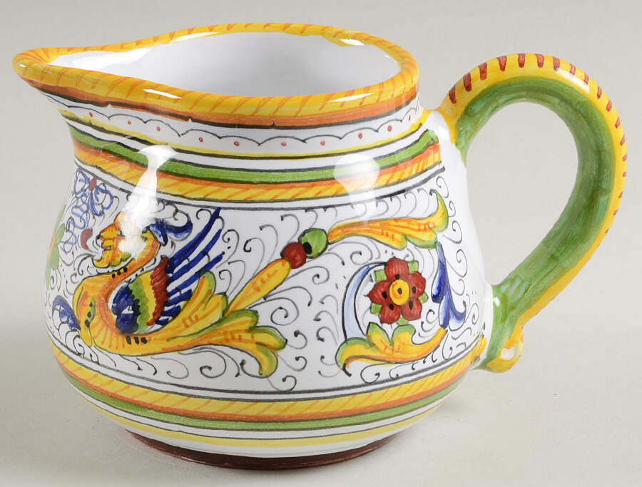 Raffaellesco (Scalloped) Creamer by Deruta (Italy)-1