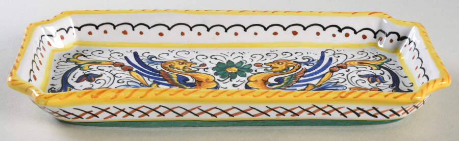 Raffaellesco (Scalloped) Mint Tray by Deruta (Italy)-1