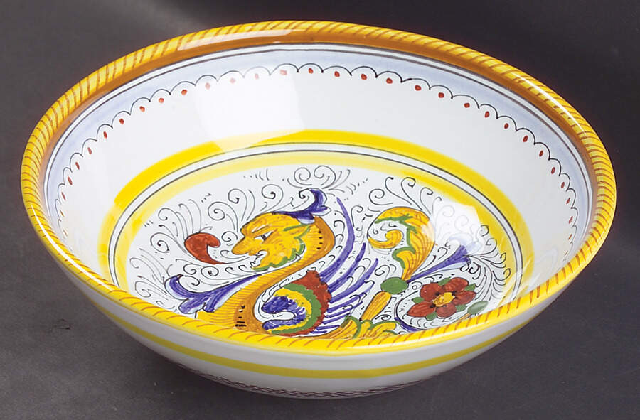 Raffaellesco (Scalloped) 8" Individual Pasta Bowl by Deruta (Italy)-1