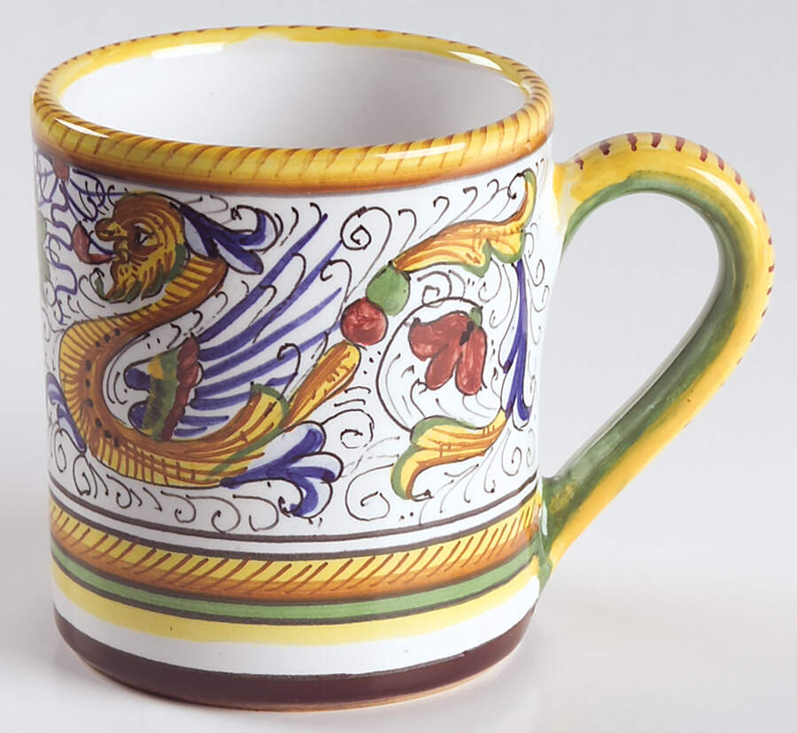 Raffaellesco (Scalloped) Mug by Deruta (Italy)-1