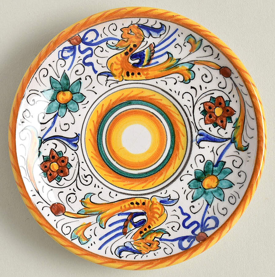 Raffaellesco (Scalloped) Saucer for Demitasse Cup by Deruta (Italy)-1