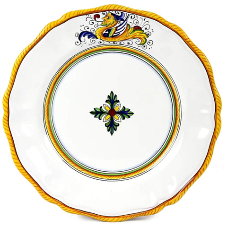 Raffaellesco (Scalloped) Salad Plate by Deruta (Italy)-1