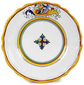 Raffaellesco (Scalloped) Dinner Plate by Deruta (Italy)-1