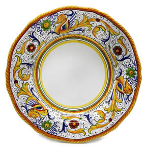 Raffaellesco (Scalloped) Dinner Plate by Deruta (Italy)-1