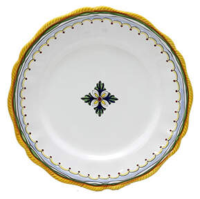 Raffaellesco (Scalloped) Dinner Plate by Deruta (Italy)-1