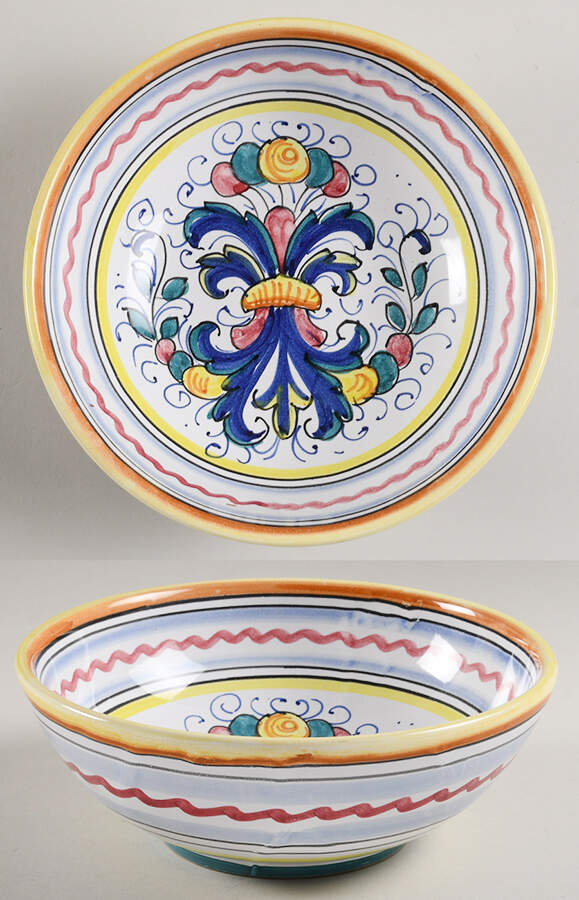 Raffaellesco (Scalloped) Coupe Soup Bowl by Deruta (Italy)-1