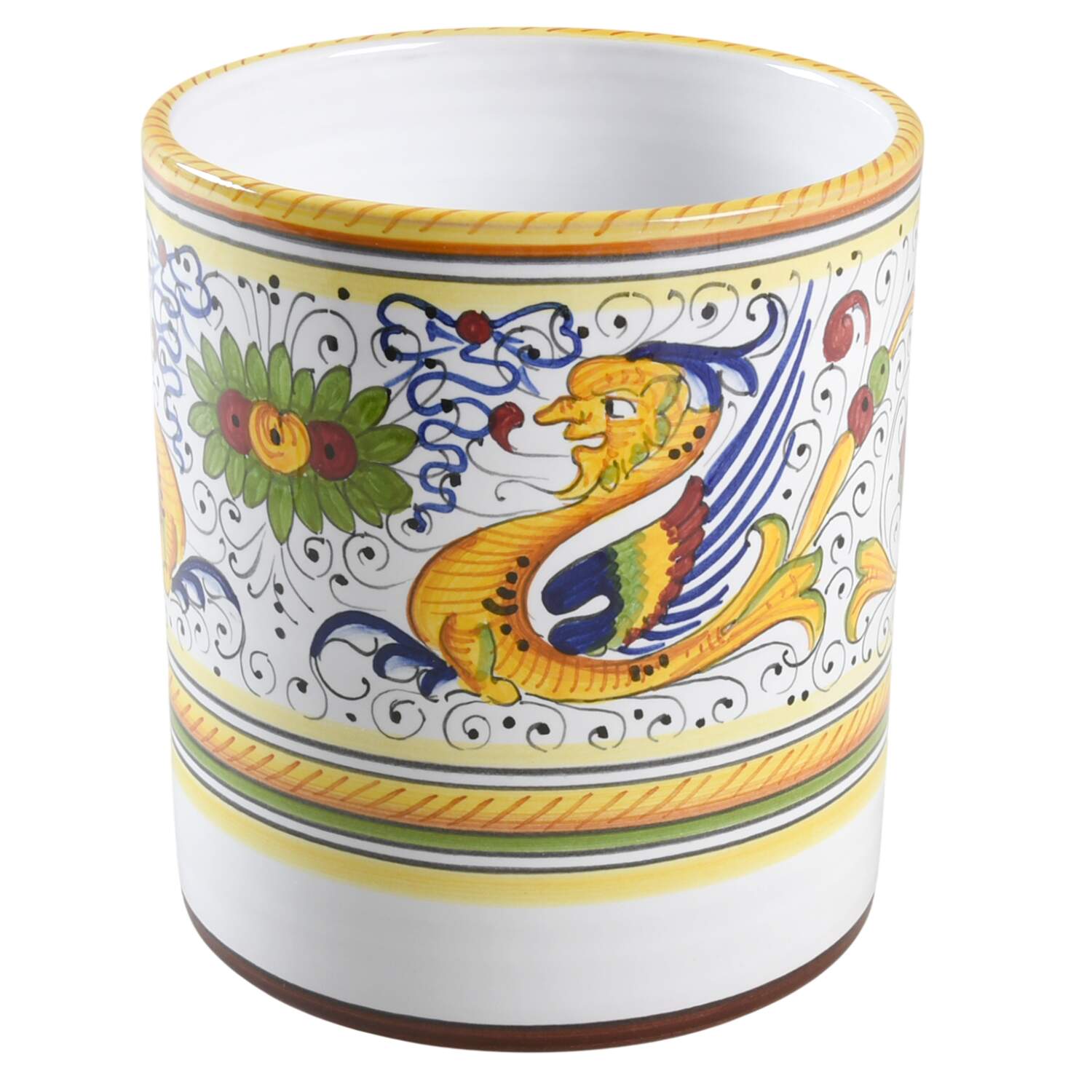 Raffaellesco (Scalloped) Large Canister No Lid by Deruta (Italy)-1