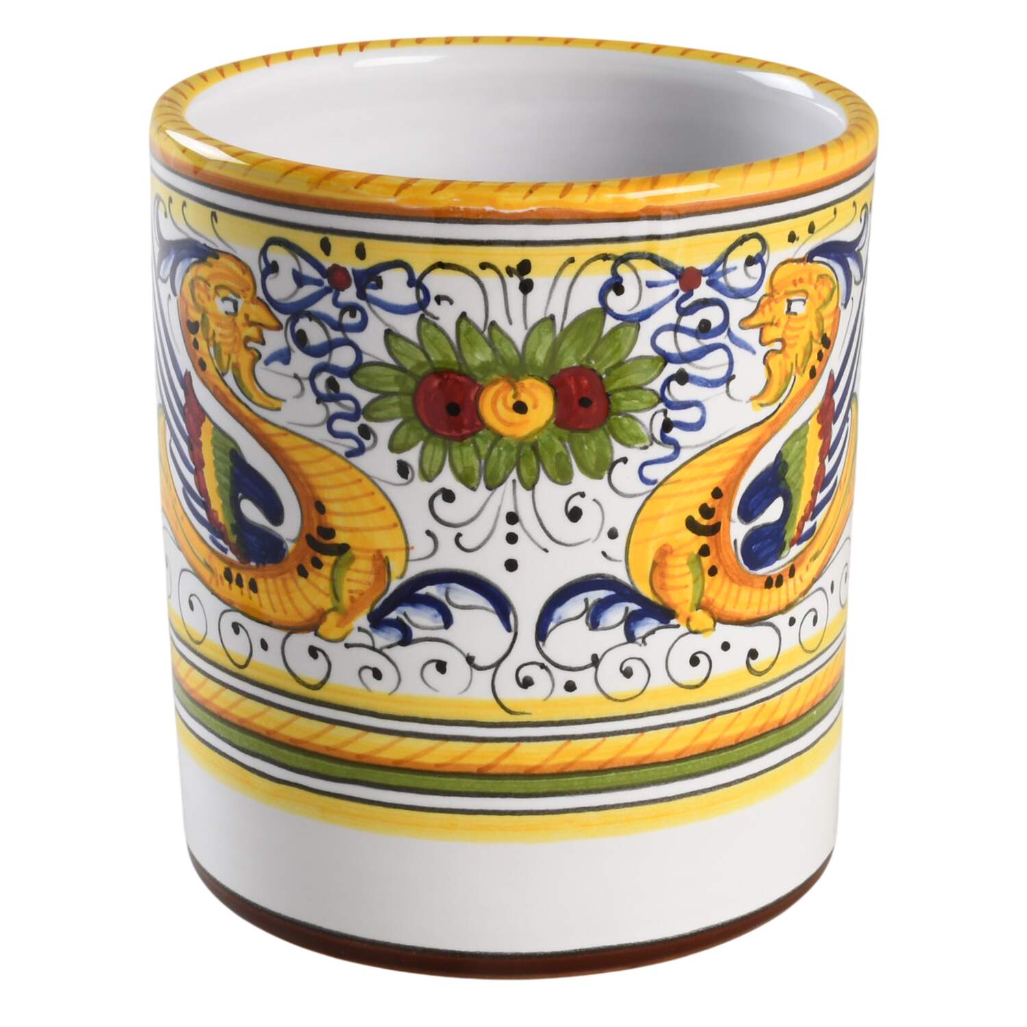 Raffaellesco (Scalloped) Medium Canister No Lid by Deruta (Italy)-1