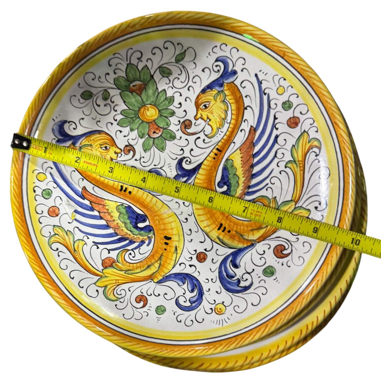 Raffaellesco (Scalloped) 9" Wall Plate by Deruta (Italy)-1