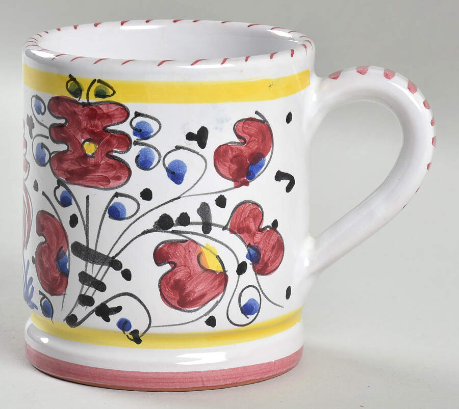 Red Rooster Mug by Deruta (Italy)-1