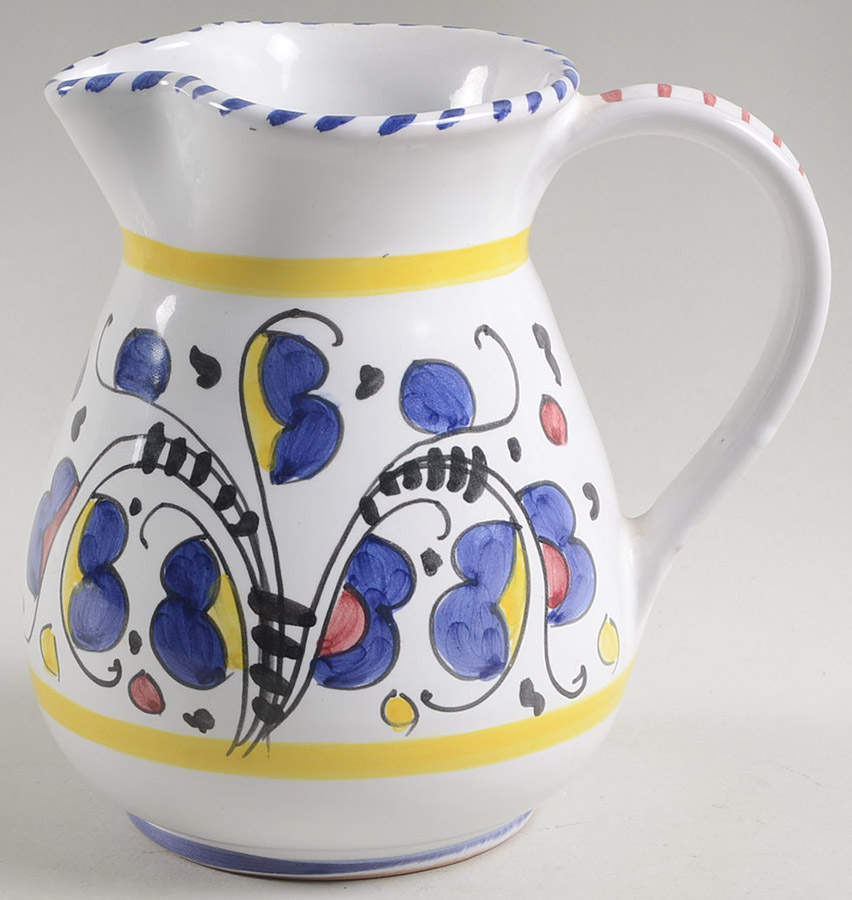 Blue Rooster 24 Oz Pitcher by Deruta (Italy)-1