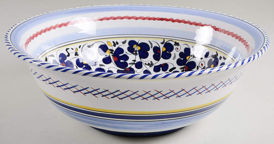 Blue Rooster 13" Pasta Serving Bowl by Deruta (Italy)-1