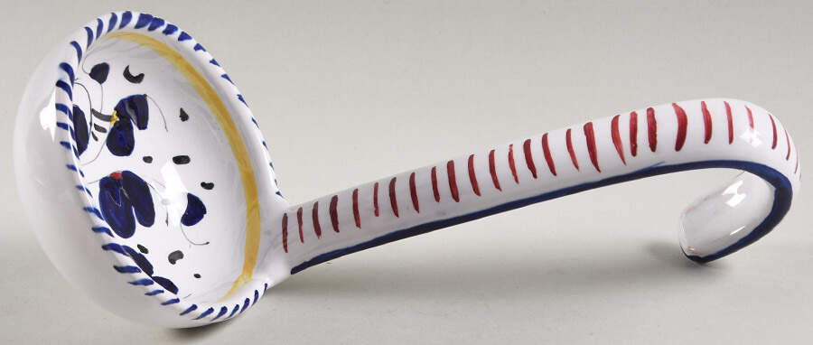 Blue Rooster Tureen Ladle by Deruta (Italy)-1