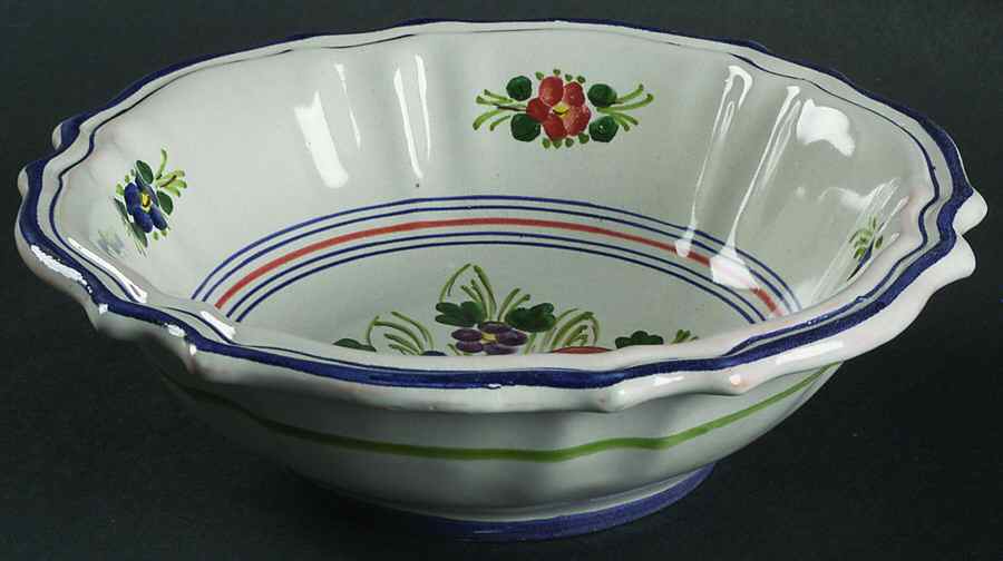 Garofano Rim Cereal Bowl by Deruta (Italy)-1