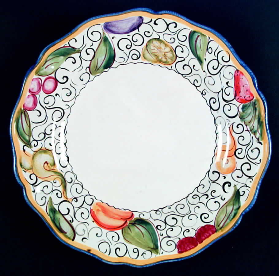 Macedonia Dinner Plate by Deruta (Italy)-1