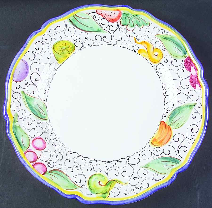 Macedonia 13" Chop Plate (Round Platter) by Deruta (Italy)-1