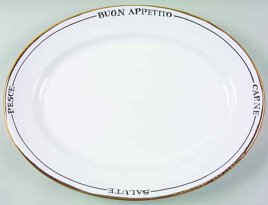 Posata 16" Oval Serving Platter by Deruta (Italy)-1