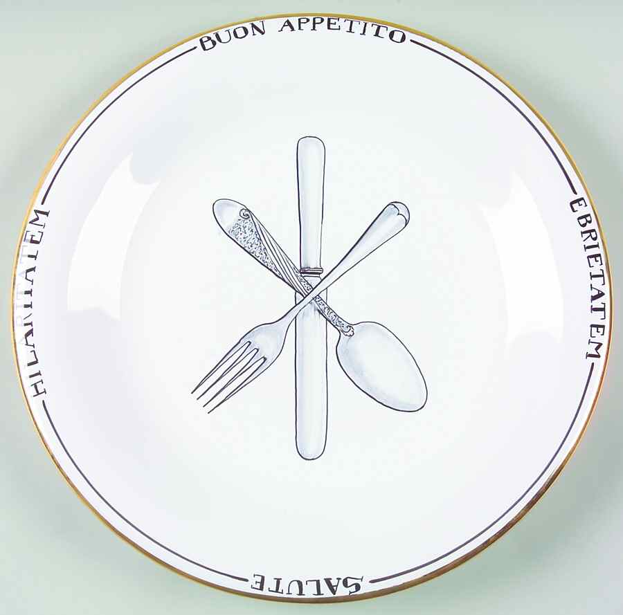 Posata 12" Chop Plate (Round Platter) by Deruta (Italy)-1