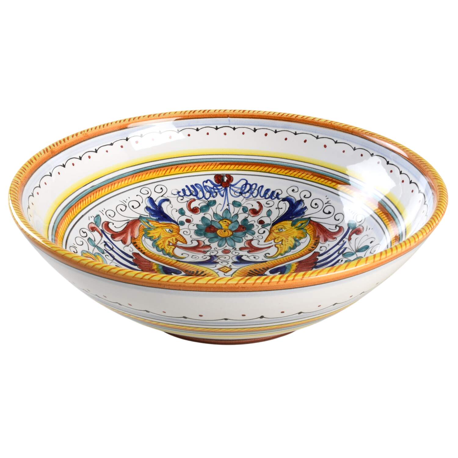 Raffaellesco (Smooth) 11" Round Serving Bowl by Deruta (Italy)-1
