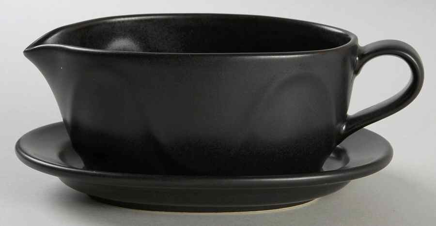 Origami Onyx Gravy Boat & Underplate by Dansk-1