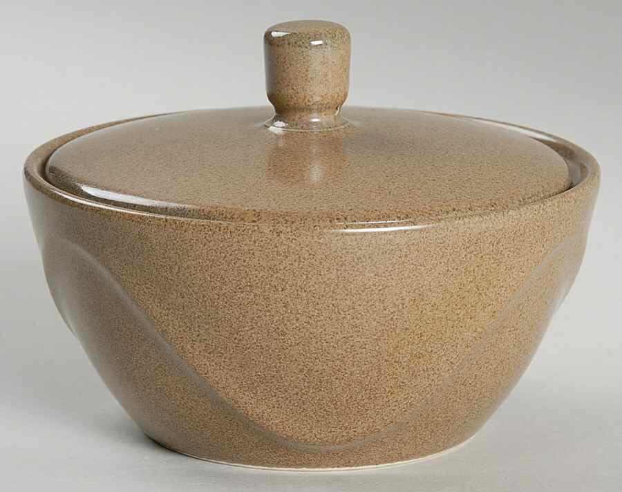 Origami Sandstone Sugar Bowl & Lid by Dansk-1
