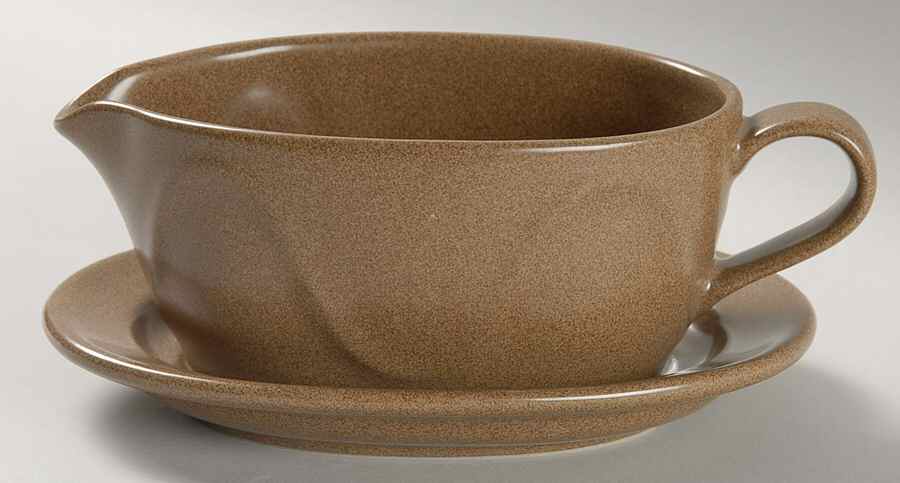 Origami Sandstone Gravy Boat & Underplate by Dansk-1