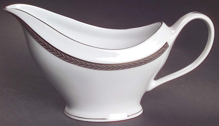 Laurel Platinum Gravy Boat by Philippe Deshoulieres-1