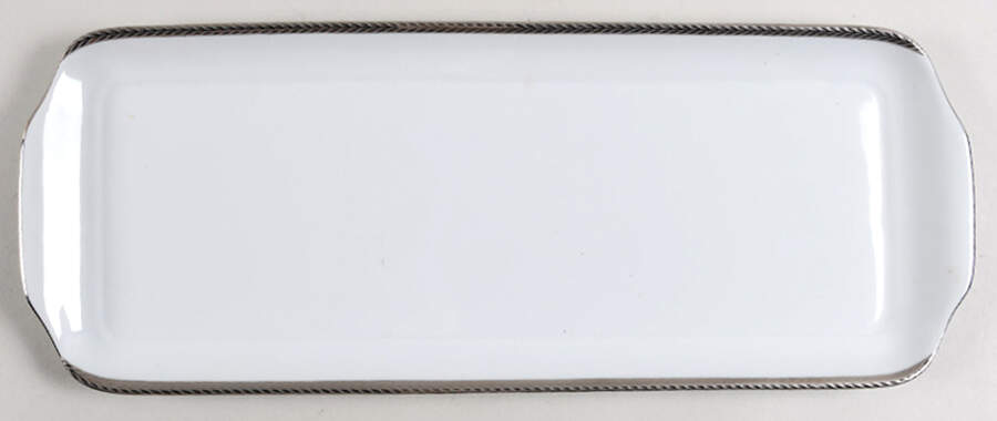 Laurel Platinum Large Sandwich Tray by Philippe Deshoulieres-1
