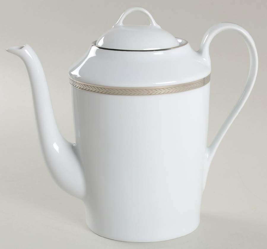 Laurel Platinum Coffee Pot & Lid by Philippe Deshoulieres-1