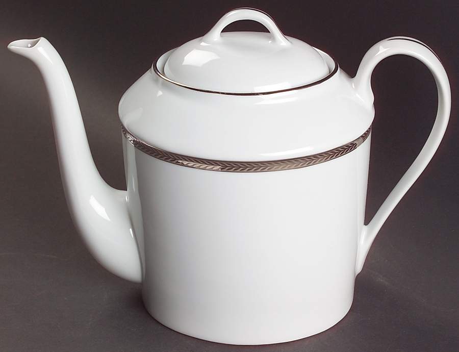 Laurel Platinum Teapot & Lid by Philippe Deshoulieres-1