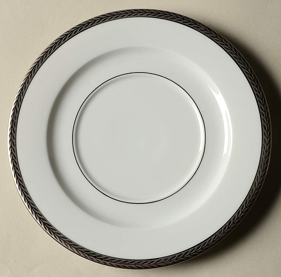 Laurel Platinum Saucer for Flat Cup by Philippe Deshoulieres-1