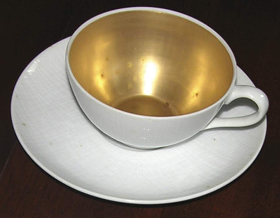 DOT13 Flat Cup & Saucer Set by Dorothy Thorpe-1