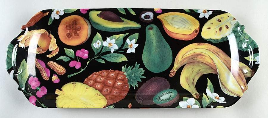 Tropical Fruits Rectangular Tray by Philippe Deshoulieres-1