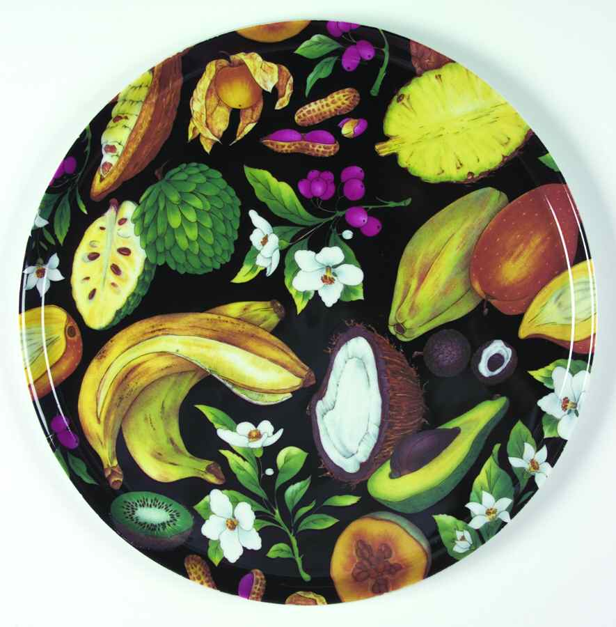 Tropical Fruits Cake Plate by Philippe Deshoulieres-1