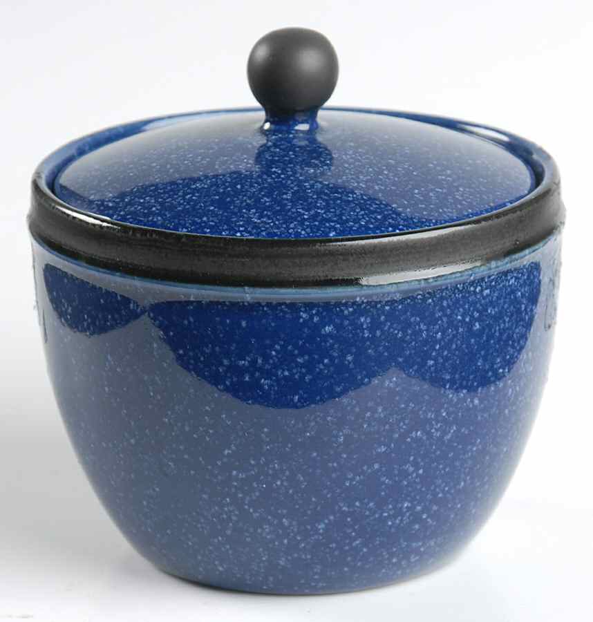 Arento Blue Sugar Bowl & Lid by Dansk-1