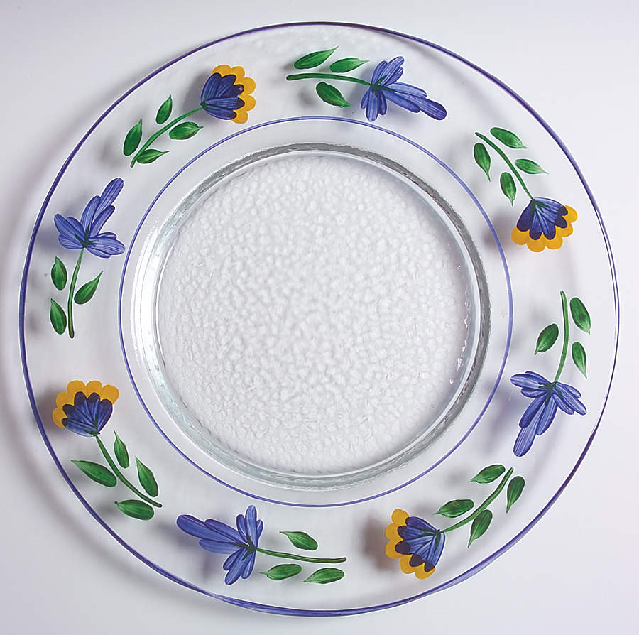San Nicolo 13" Round Glass Plate by Dansk-1