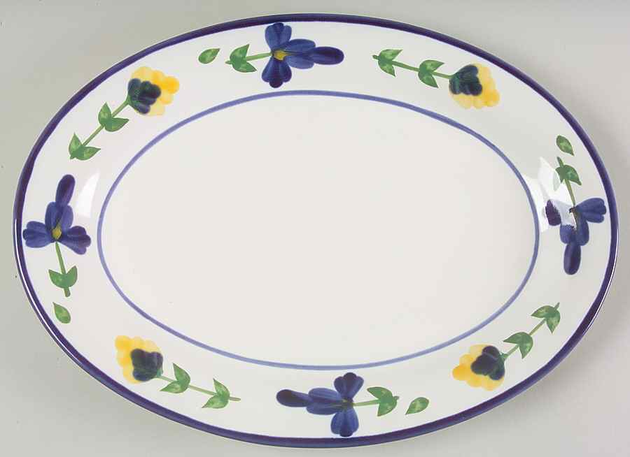San Nicolo 15" Oval Serving Platter by Dansk-1