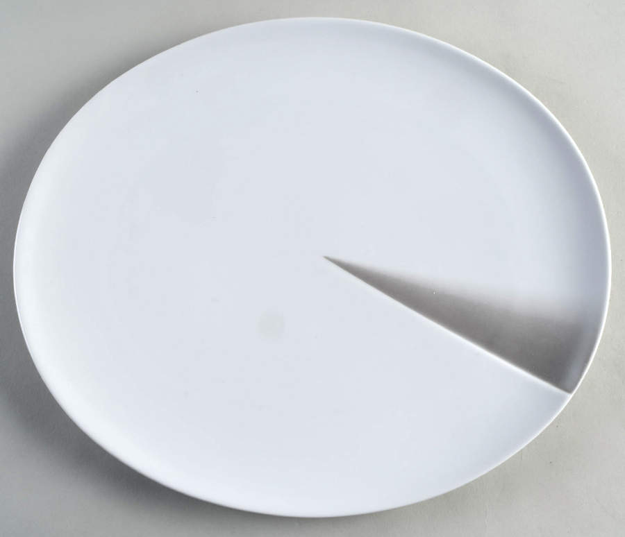 Linea Wedge (Gray Wedge) 14" Oval Serving Platter by Dansk-1