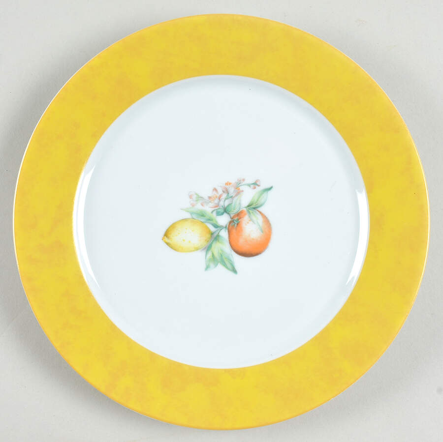 Scala Fruits Peach Salad/Dessert Plate by Philippe Deshoulieres-1
