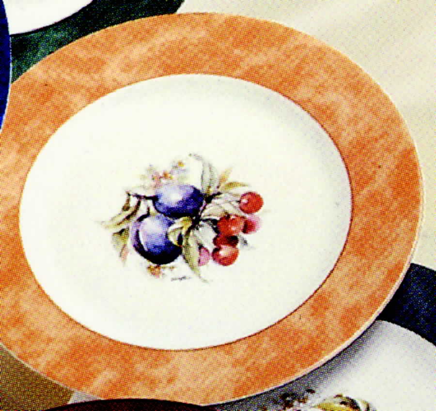 Scala Fruits Peach Salad/Dessert Plate by Philippe Deshoulieres-1