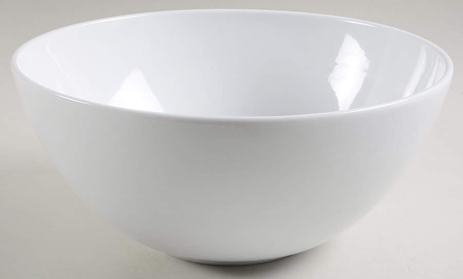 Linea White (1 Rib) 10" Round Vegetable Bowl by Dansk-1
