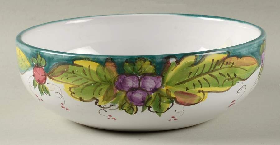 Salvafrutta Green Coupe Cereal Bowl by Deruta (Italy)-1