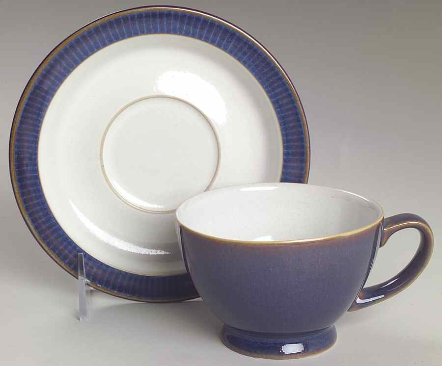 Storm Footed Cup & Saucer Set by Denby-Langley-1