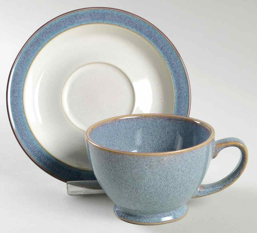 Storm Footed Cup & Saucer Set by Denby-Langley-1