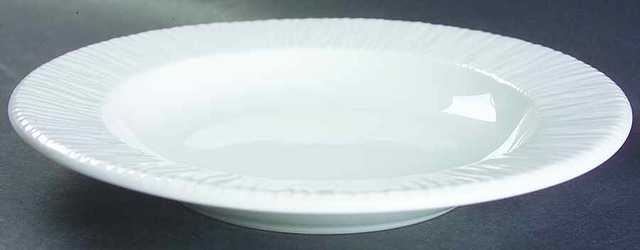 Glace White Large Rim Soup Bowl by Dansk-1